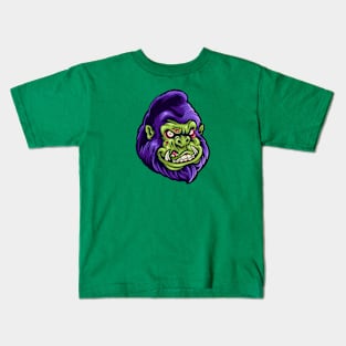 Zombie Gorilla Head Kids T-Shirt